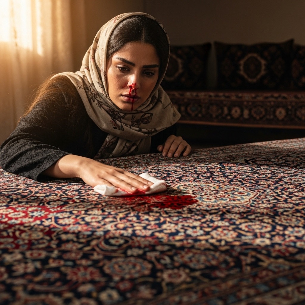 روش های پاک کردن لکه خون از روی فرش ایرانی با روش های 100% تضمینی