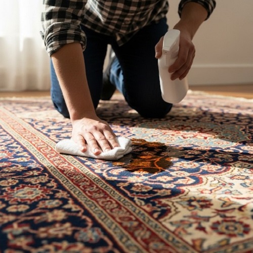 پاک كردن لكه قهوه از روی فرش